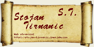 Stojan Tirnanić vizit kartica